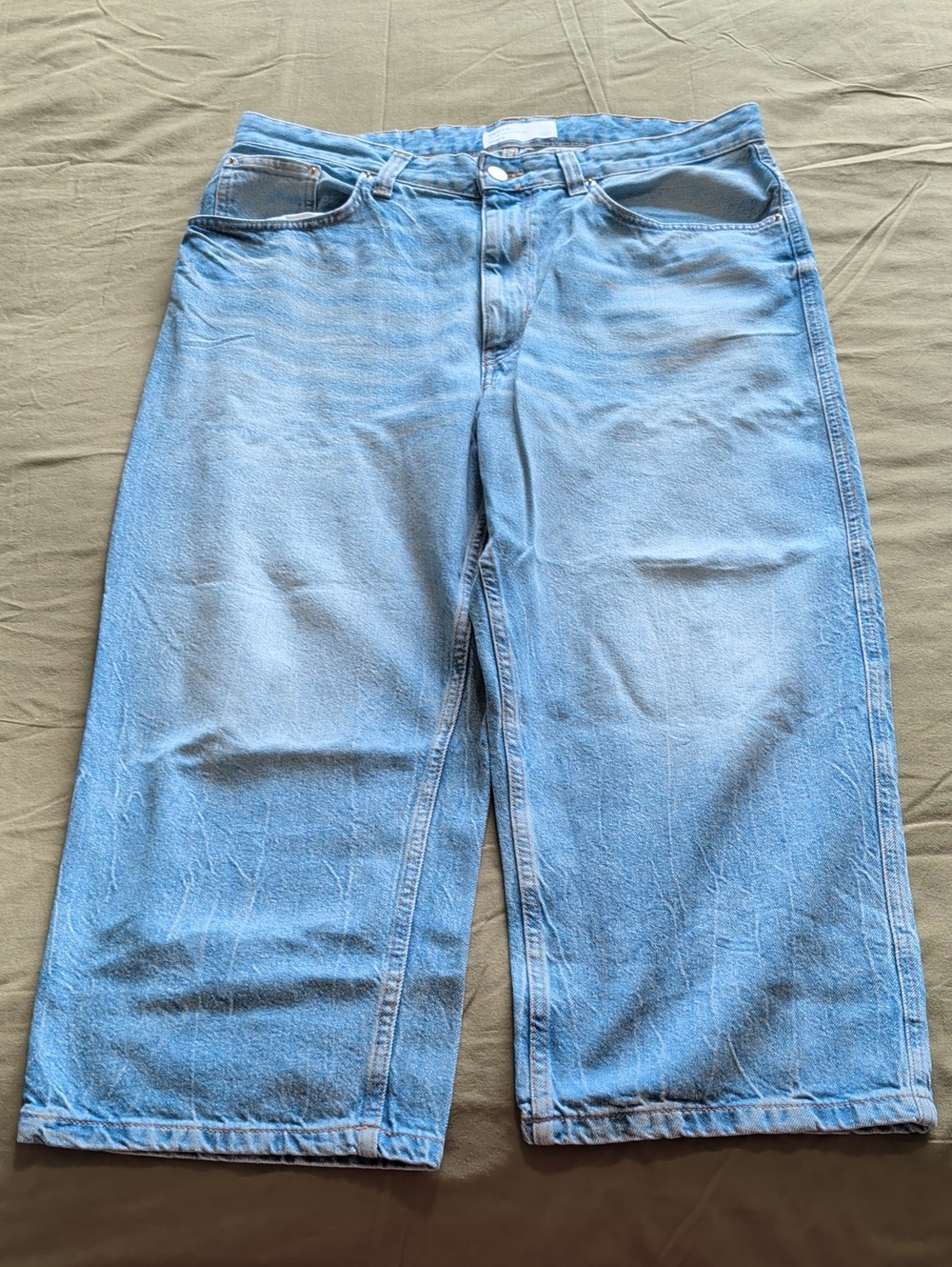 Bershka Cropped - Wide Leg Jeans
